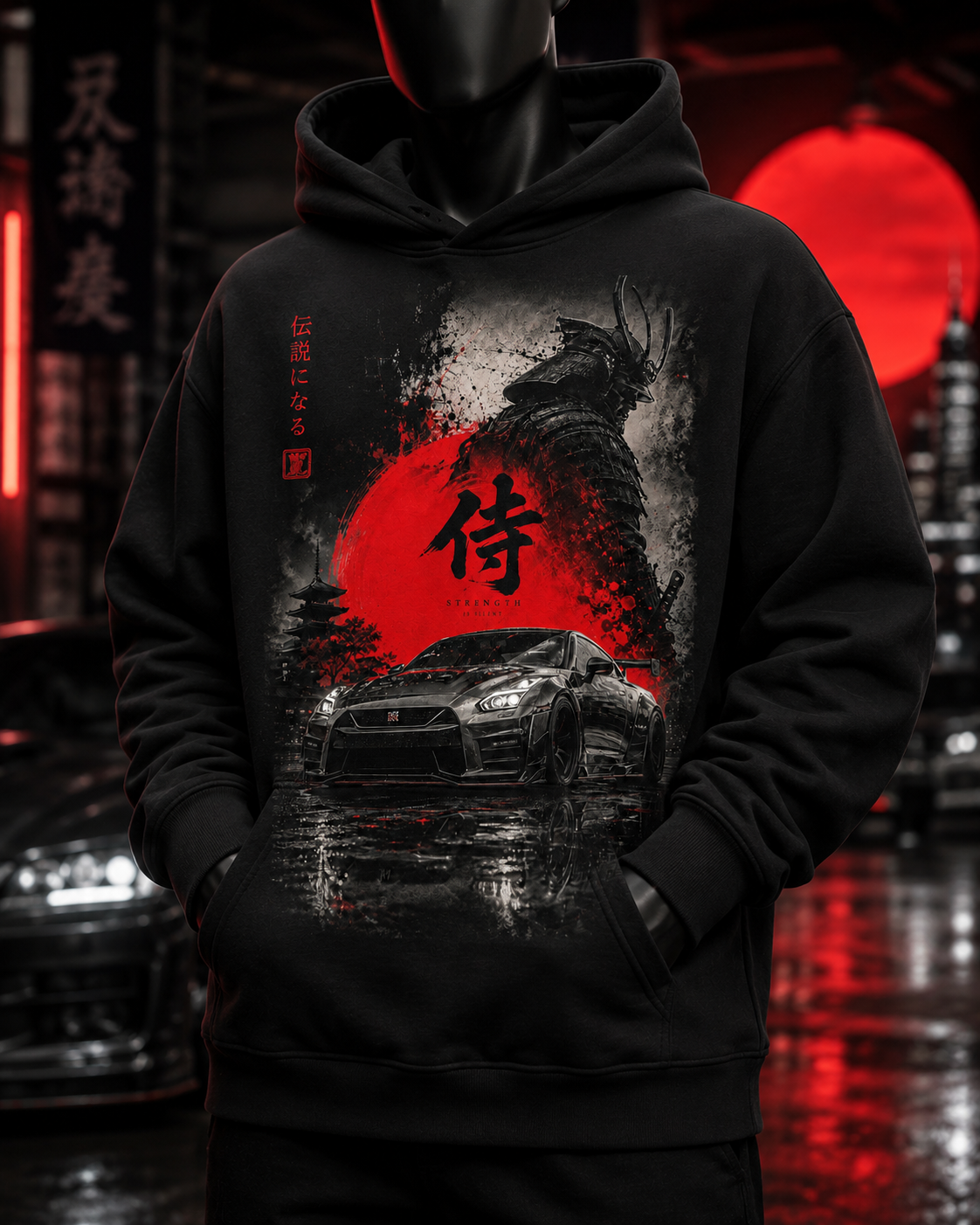 Auto Japones Sol Rojo 01 Polera o Polerón