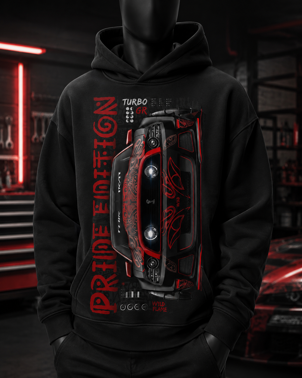 Auto Tuning Japones Rojo Polera o Polerón