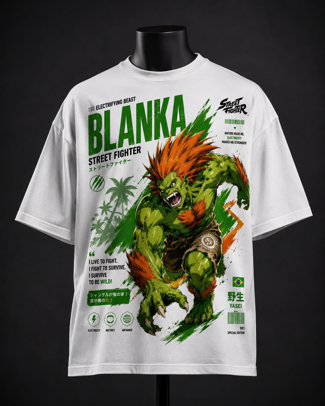 Blanka Street Fighter 02 Polera o Polerón