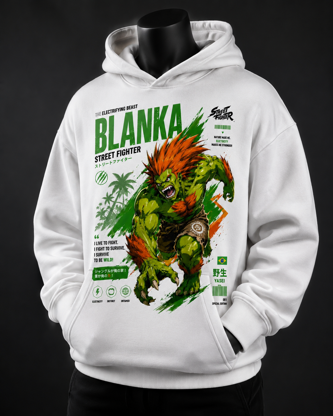 Blanka Street Fighter 02 Polera o Polerón