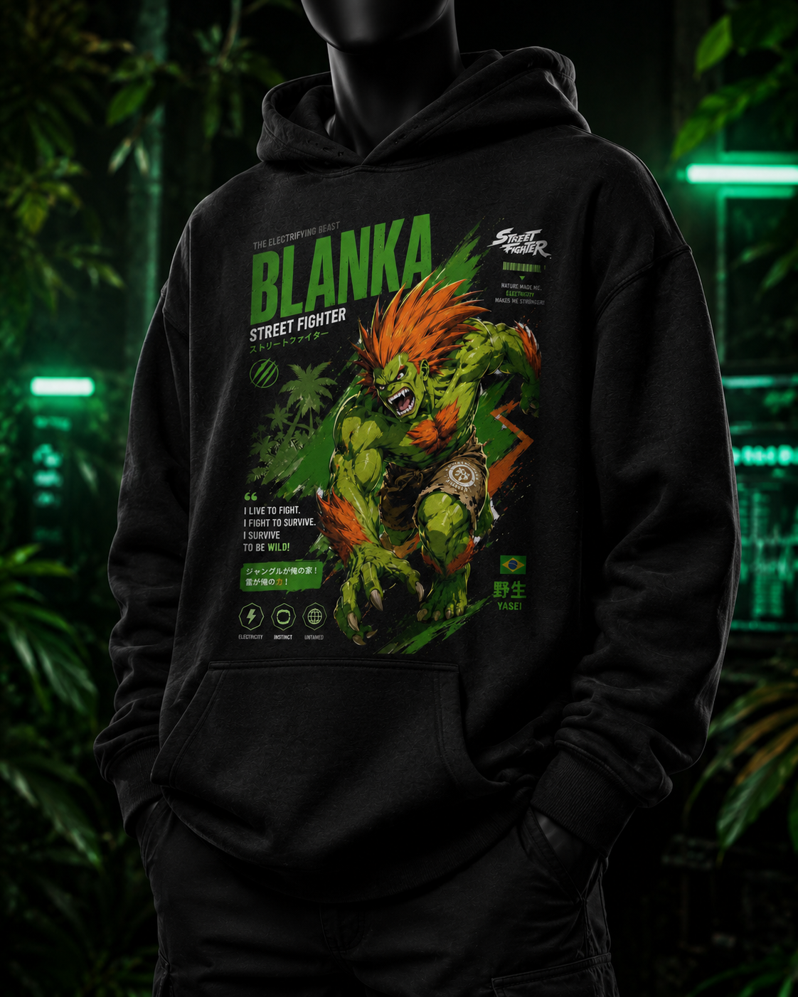 Blanka Street Fighter 04 Polera o Polerón
