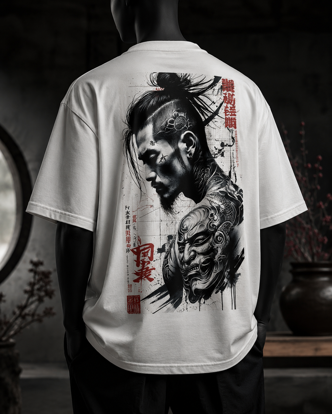 Geisha Demonio Espalda Blanca - Polera