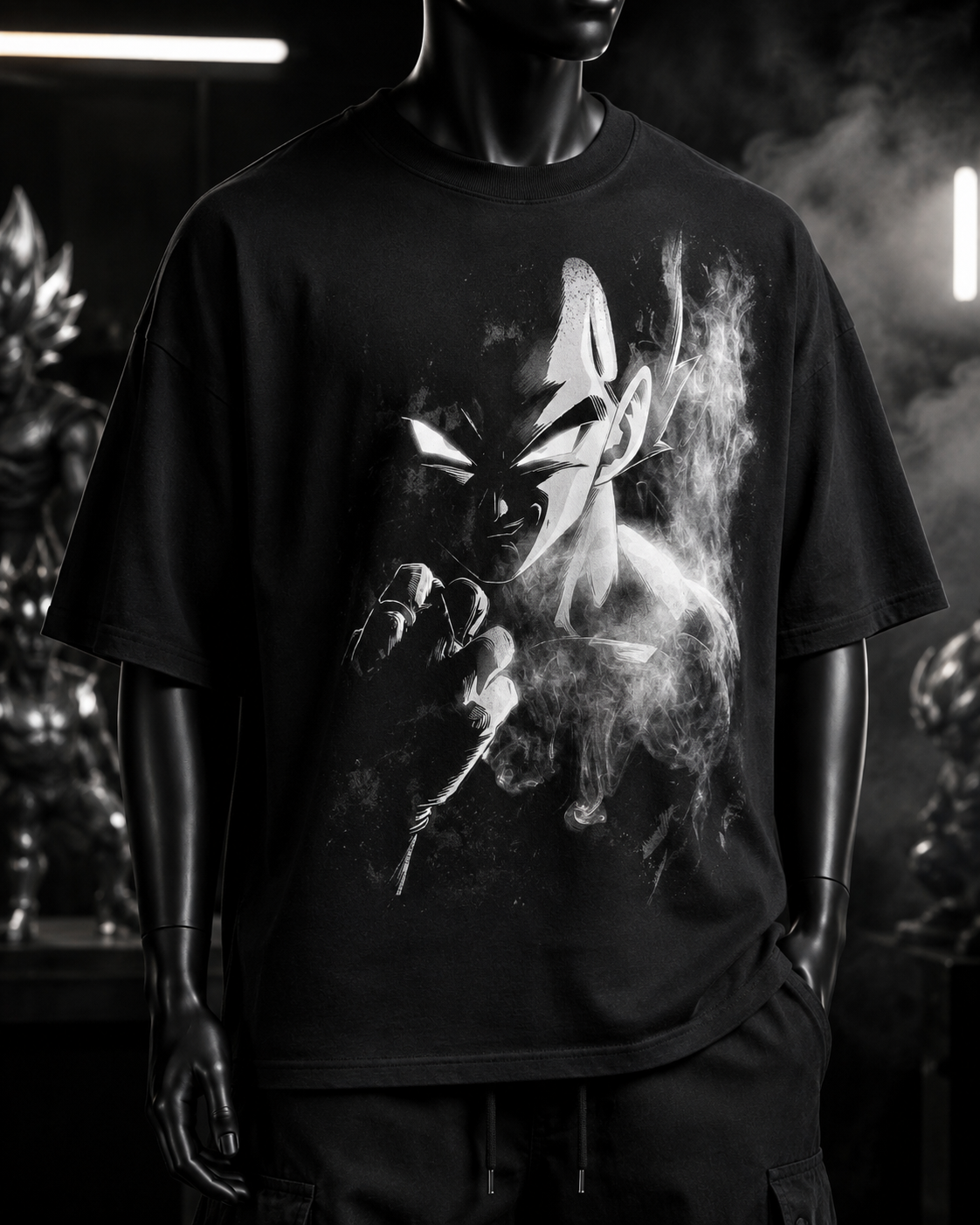 Goku Blanco Negro - Polera