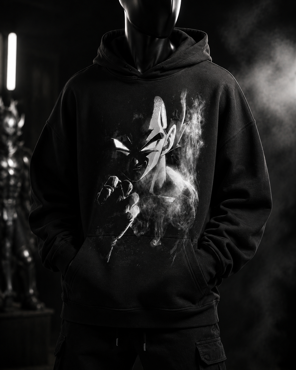Goku Blanco Negro - Polerón