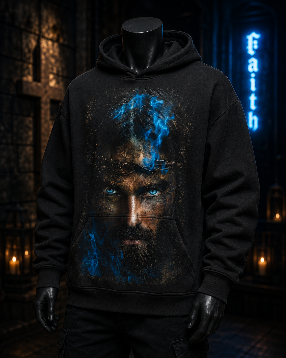Vikingo Fuego Azul 01 Polera o Polerón